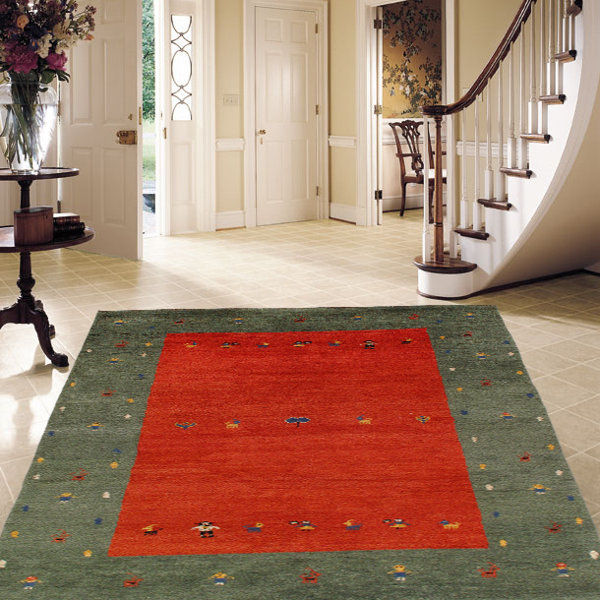 Pasargad NY Gabbeh HandKnotted Red/Green Area Rug Wayfair